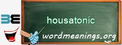 WordMeaning blackboard for housatonic